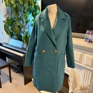 Sundance Teal Pea Coat